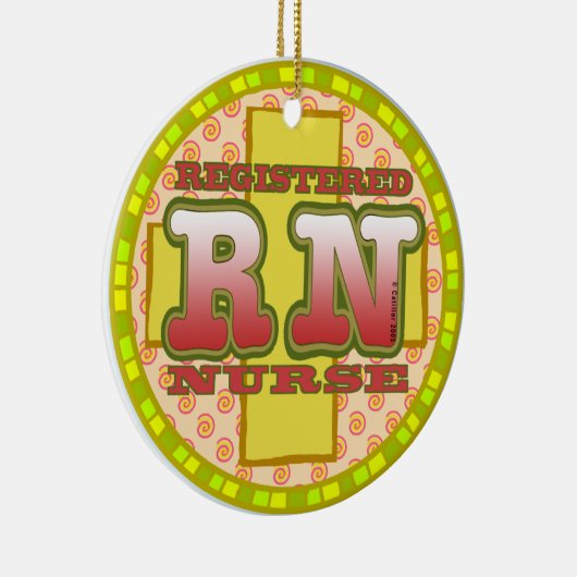 Cross Letters custom RN Nurse ornament (Rechts)