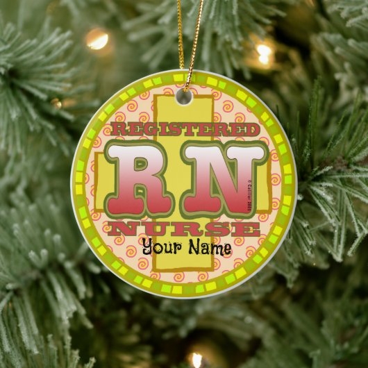 Cross Letters RN Verpleegkundige ornament (Boom)