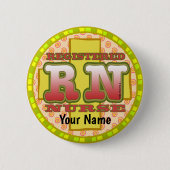 Cross Letters RN Verpleegkundige pin knop Ronde Button 5,7 Cm (Voorkant)