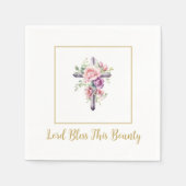 Cross Lord Bless papieren servetten (Voorkant)