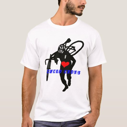 Cross Man Heart T-shirt (Voorkant)