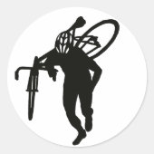 Cross Man Ronde Sticker (Voorkant)