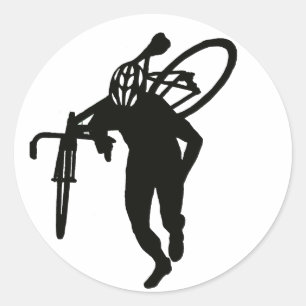 Cross Man Ronde Sticker