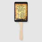 Cross & Manger voor John 3vs16 Handwaaier (Achterkant)