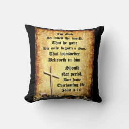 Cross & Manger voor John 3vs16 Kussen