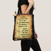 Cross & Manger voor John 3vs16 Tote Bag (Dichtbij)