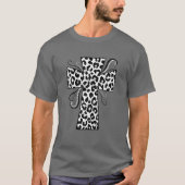 Cross Mauve Leopard Plaid Christelijk Jesus Lover  T-shirt (Voorkant)