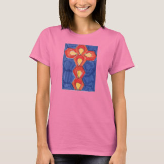 Cross Motief Bella+Canvas Ringer T-shirt