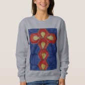 Cross Motief Dames Basic Sweatshirt (Voorkant)
