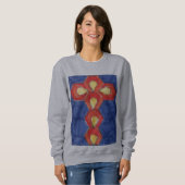 Cross Motief Dames Basic Sweatshirt (Voorkant volledig)