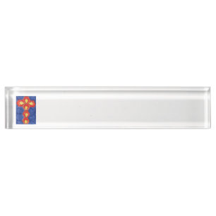 Cross Motif Desk Name Plste Naambordje