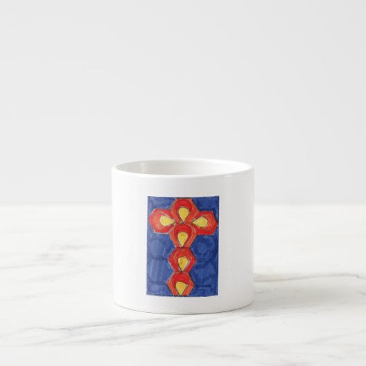 Cross Motif Espresso Mok (Voorkant)