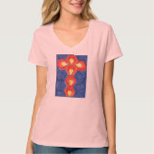 Cross Motif Hanes Nano V-hals T-shirt (Voorkant)