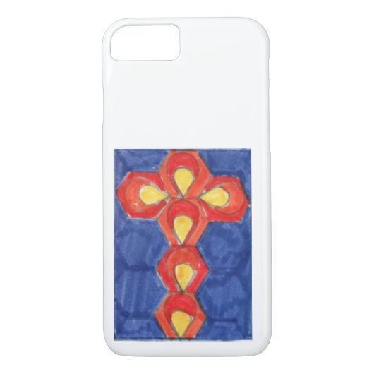 Cross Motif iPhone 8/7, Zelden daar Hoesje (Achterkant)