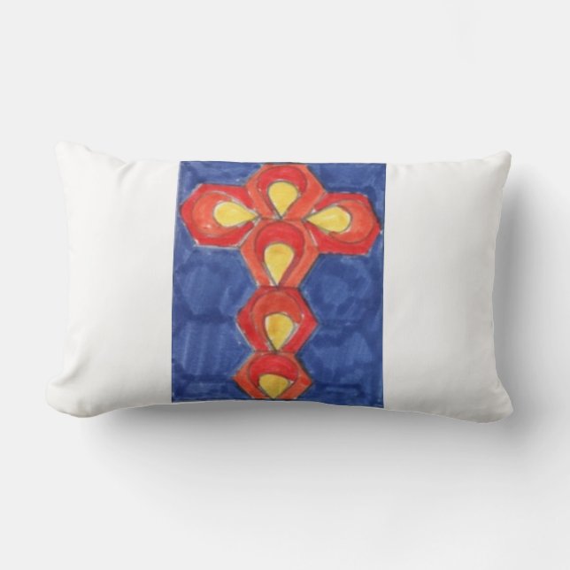 Cross Motif Lumbar Cushion Kussen (Voorkant)
