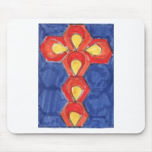 Cross Motif Mousepad Muismat (Voorkant)