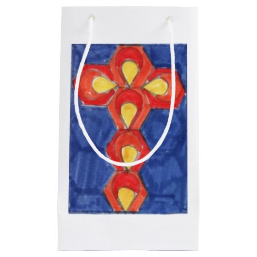 Cross Motif Small Glossy Cadeau Klein Cadeauzakje (Voorkant)