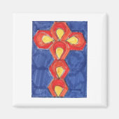 Cross Motif Square Magnet (Voorkant)