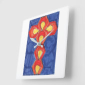 Cross Motif Square Wall klok (Hoek)