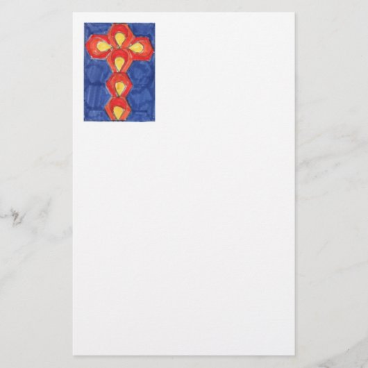 Cross Motif Stationery Briefpapier (Voorkant)