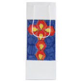 Cross Motif Wine Gift Bag Wijn Cadeautas (Voorkant)