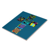 "Cross/Multi Effect" (grote) keramische Tegel Tegeltje (Zijkant)