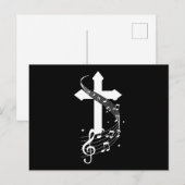 Cross Muzieknoten Musician Singer Gift Briefkaart (Voorkant / Achterkant)