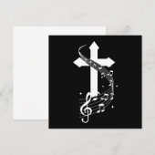 Cross Muzieknoten Musician Singer Gift Kaart (Voorkant / Achterkant)