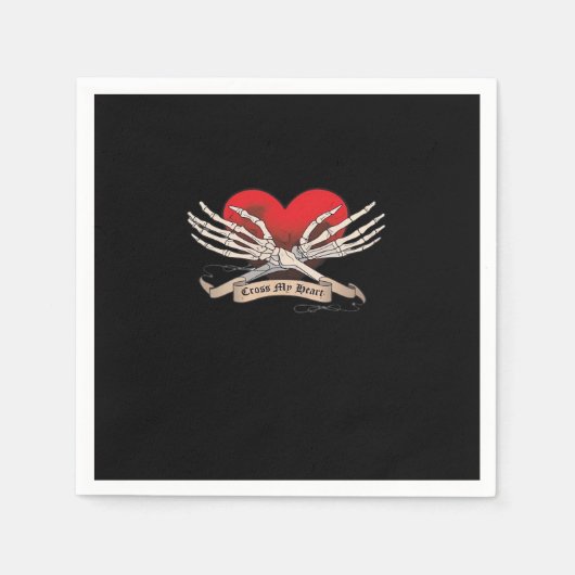 Cross My Heart (Hope To Die) - Skelet Handen Horen Servet (Voorkant)