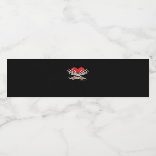 Cross My Heart (Hope To Die) - Skelet Handen Horen Waterfles Etiket (Enkel label)