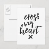 Cross My Heart - Inspirerend Kaart (Voorkant / Achterkant)