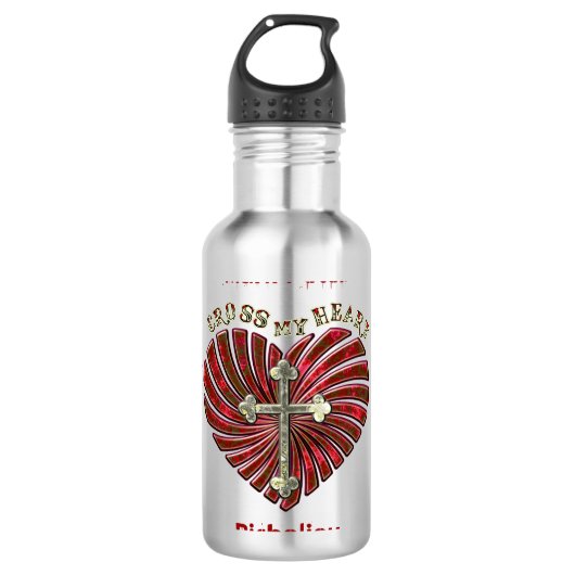 Cross-My-Heart (persoonlijk) Waterfles (Voorkant)