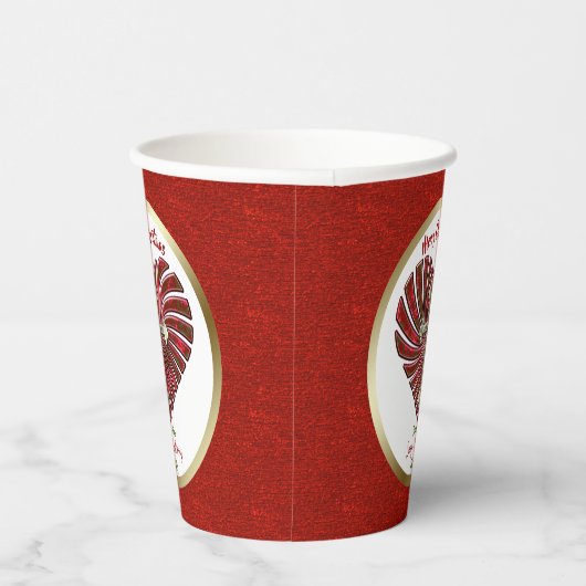 Cross-My-Heart, speciaal kerstfeest Papieren Bekers (Rechts)