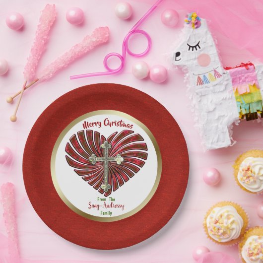 Cross-My-Heart, speciaal kerstfeest Papieren Bordje (Feest)