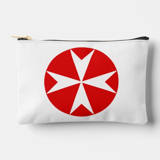 Cross Of Malta v2 (wit op rood) Etui (Voorkant)