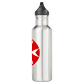 Cross Of Malta v2 (wit op rood) Waterfles (Rechts)