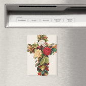 Cross of roses, Victorian era illustration Magneet (Insitu (Vaatwasser))