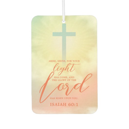 Cross Ombre Sky Clouds Bijbel Luchtverfrisser (Voorkant)