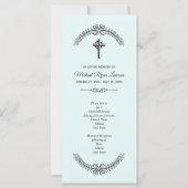 Cross on Blue Funeral Memorial Service (Voorkant)