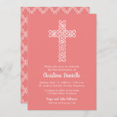 Cross-on Light Coral First Community nodigt uit (Voorkant / Achterkant)