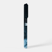 Cross on Water Dark Blue Scripture Personalized iPhone Hoesje (Rechterkant)