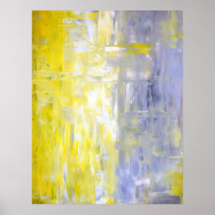 'Cross-over' Grijze Abstracte kunst Poster