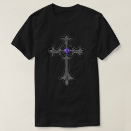 Cross Paarse edelsteen T-shirt