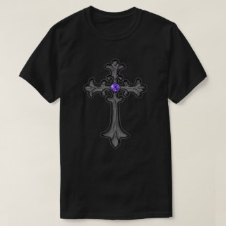 Cross Paarse edelsteen T-shirt