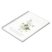 Cross-Paarse Wildbloem Floral Baptisme Guestbook Notitieboek (Linkerzijde)
