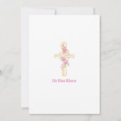 Cross Pasen Lunch roze orchidee bloemen Kaart (Achterkant)