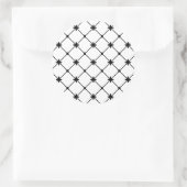 Cross Pattern Black en White Ronde Sticker (Tas)