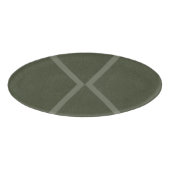Cross Pattern Moss Green Name Tag (Voorkant)
