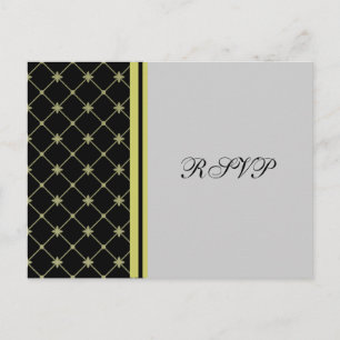 Cross Pattern RSVP Black White Crosses Briefkaarte Uitnodiging Briefkaart