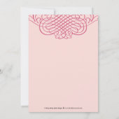 Cross Pendant Foto Doopsel Uitnodiging - Roze (Achterkant)